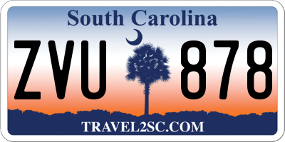 SC license plate ZVU878