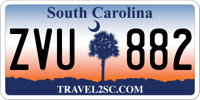 SC license plate ZVU882