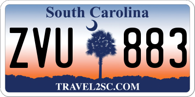 SC license plate ZVU883