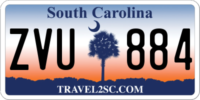 SC license plate ZVU884