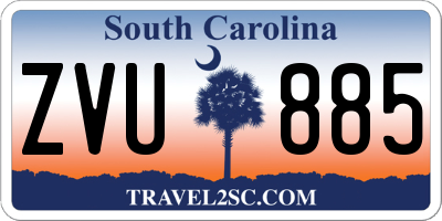 SC license plate ZVU885