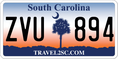 SC license plate ZVU894