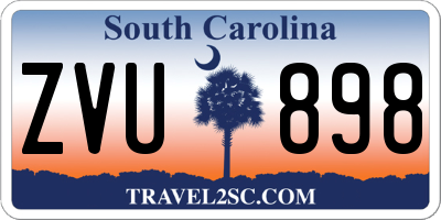 SC license plate ZVU898