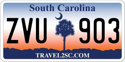 SC license plate ZVU903