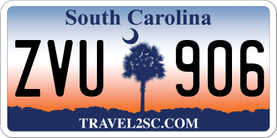 SC license plate ZVU906
