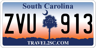 SC license plate ZVU913