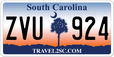SC license plate ZVU924