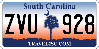 SC license plate ZVU928