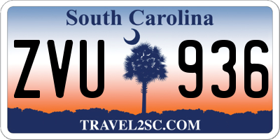 SC license plate ZVU936
