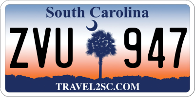 SC license plate ZVU947