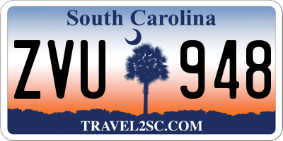 SC license plate ZVU948