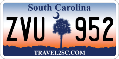 SC license plate ZVU952