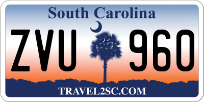 SC license plate ZVU960