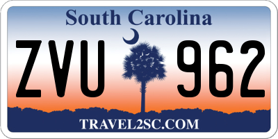 SC license plate ZVU962