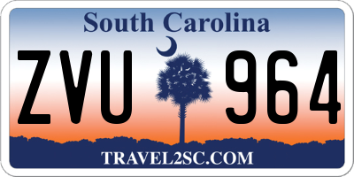 SC license plate ZVU964
