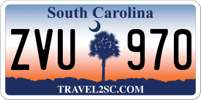 SC license plate ZVU970