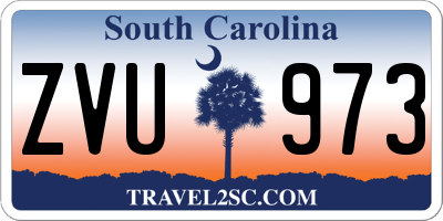 SC license plate ZVU973