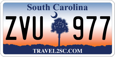 SC license plate ZVU977