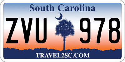 SC license plate ZVU978