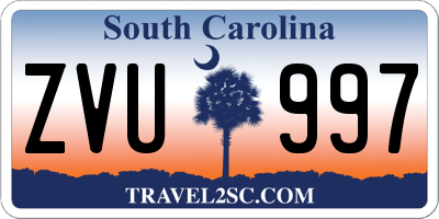 SC license plate ZVU997