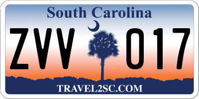 SC license plate ZVV017