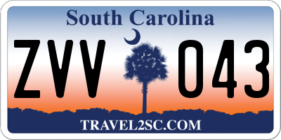 SC license plate ZVV043