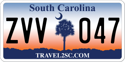 SC license plate ZVV047