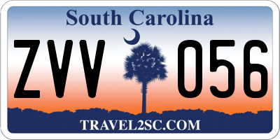 SC license plate ZVV056