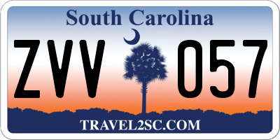 SC license plate ZVV057