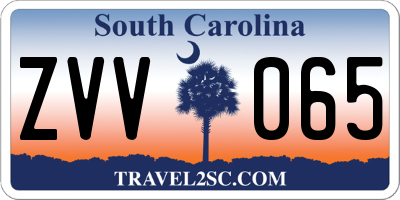SC license plate ZVV065