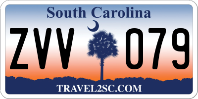 SC license plate ZVV079