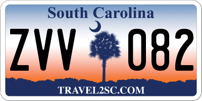 SC license plate ZVV082