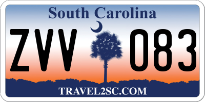 SC license plate ZVV083