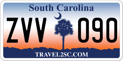 SC license plate ZVV090