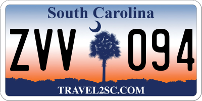 SC license plate ZVV094