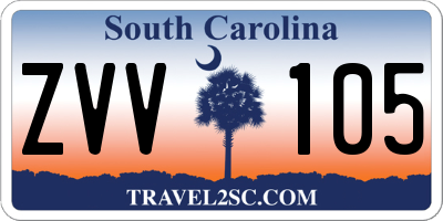 SC license plate ZVV105