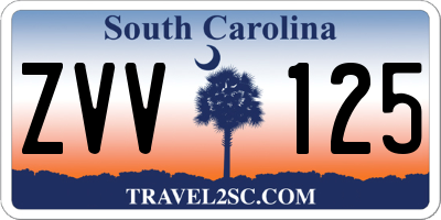 SC license plate ZVV125