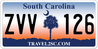 SC license plate ZVV126