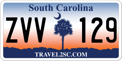 SC license plate ZVV129