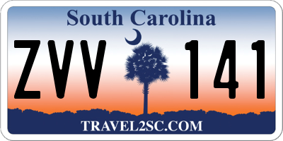 SC license plate ZVV141