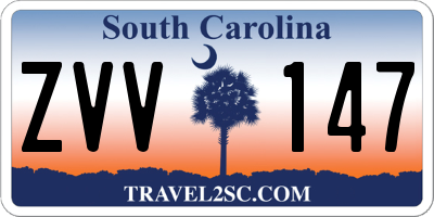 SC license plate ZVV147