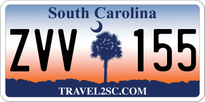 SC license plate ZVV155