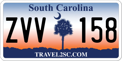 SC license plate ZVV158