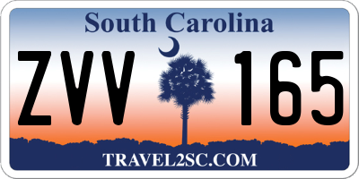 SC license plate ZVV165