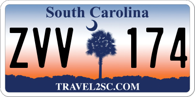 SC license plate ZVV174