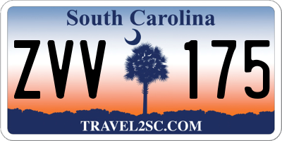 SC license plate ZVV175