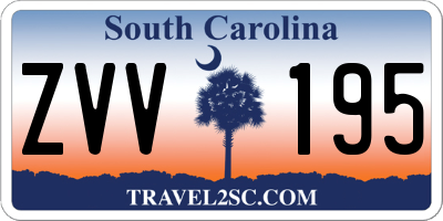 SC license plate ZVV195