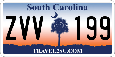 SC license plate ZVV199