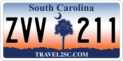 SC license plate ZVV211