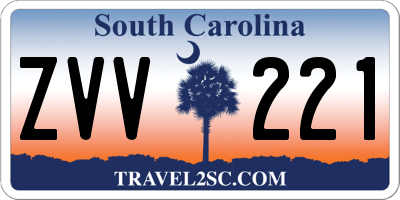SC license plate ZVV221
